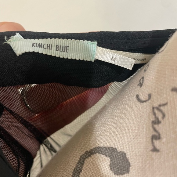 Kimchi Blue Black Top + New Mix Pleated Midi Skirt (Set)  Top Medium Skirt Small - Picture 4 of 6